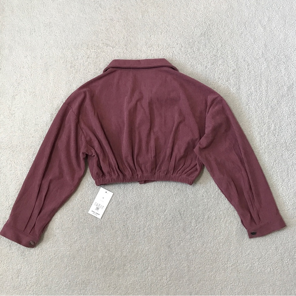 Halara Cropped Corduroy Jacket Deco Rose Pink Size M - Picture 11 of 13